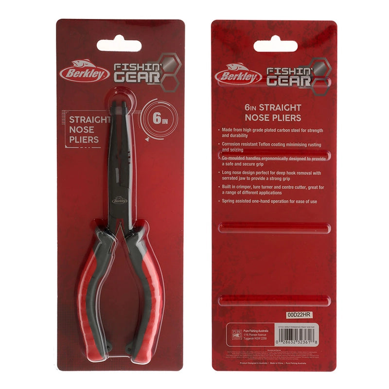 XCD 6 Straight Nose Plier Tang Fiskeverktøy| Berkley