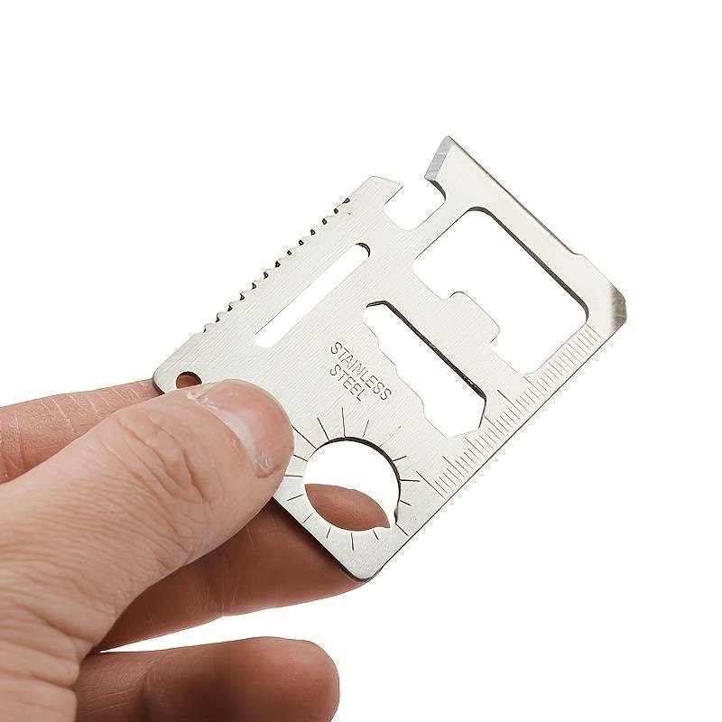 Credit Card Multitool | 11 Funksjoner i rustfritt stål - Friluftsliv