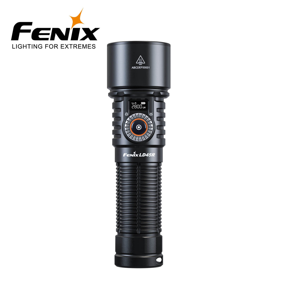 FENIX LD45R HÅNDLYKT 2800LM DIGITAL FOKUSERING/OLED DISPLAY - Fangstmann.no - Lommelykter