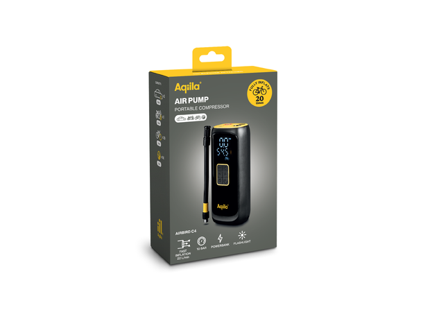 Luftkompressor med powerbank | Aqiila Airbird C4