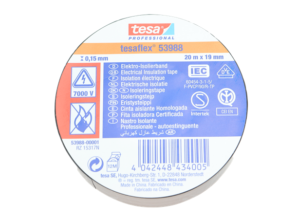 Elektrotape Tesa, 19mm x 20m - Kontortape