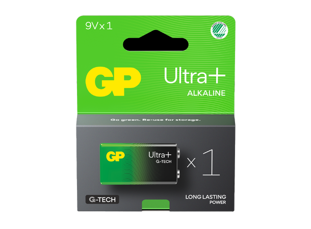 GP Ultra+ Alkalisk batteri 9v - Generelle batterier