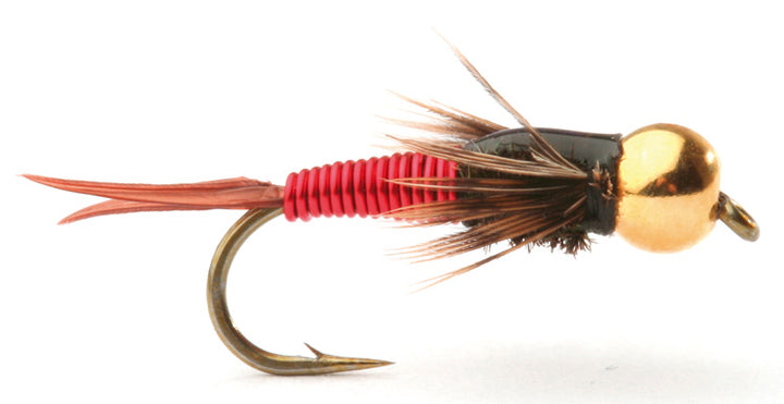 Copper John BH | Rød - Flue.no - Fiskefluer