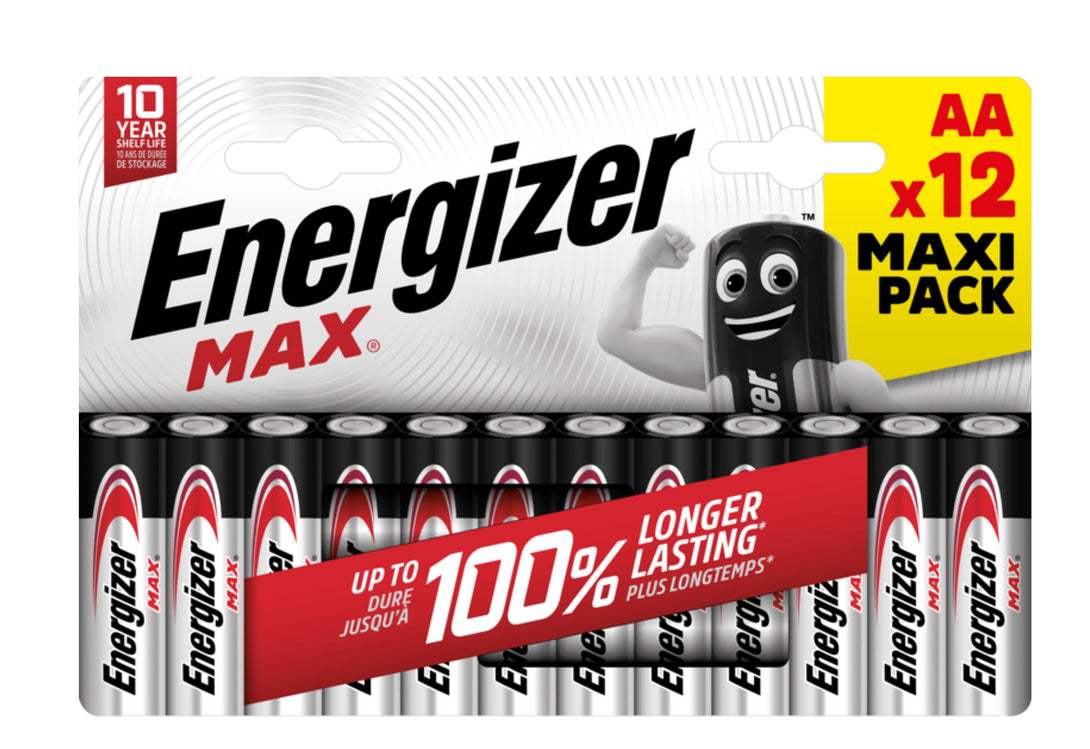 Energizer Max AA batteri 12 pack - Generelle batterier