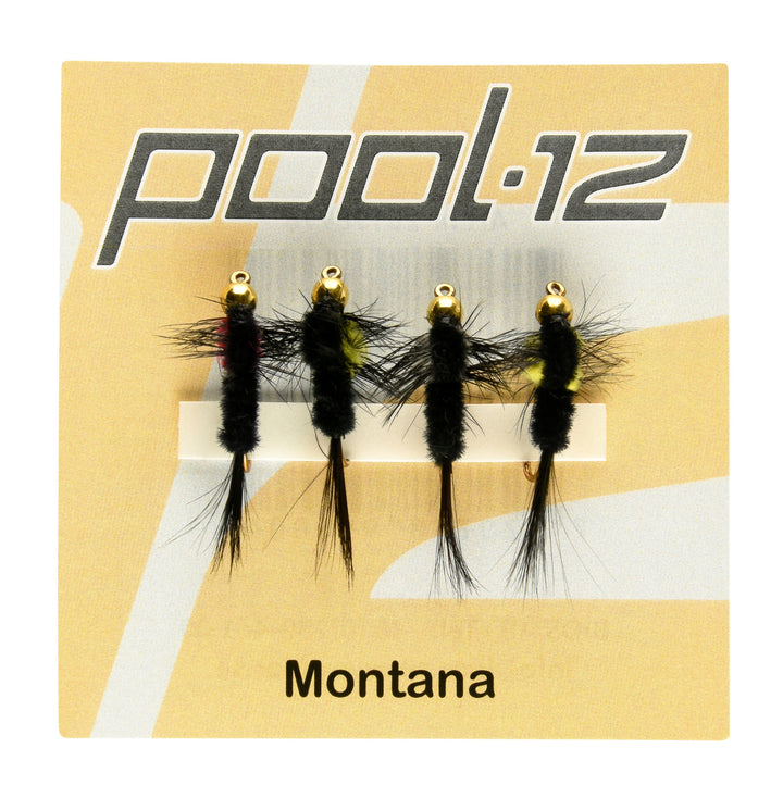 Pool 12 | Fluesett Montana 4 Pack - Flue.no - Fiskefluer