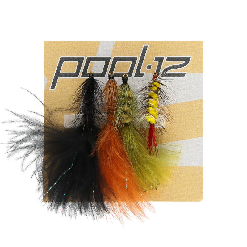 Pool 12 | Fluesett Wolly Bugger 4 Pack - Flue.no - Fiskefluer
