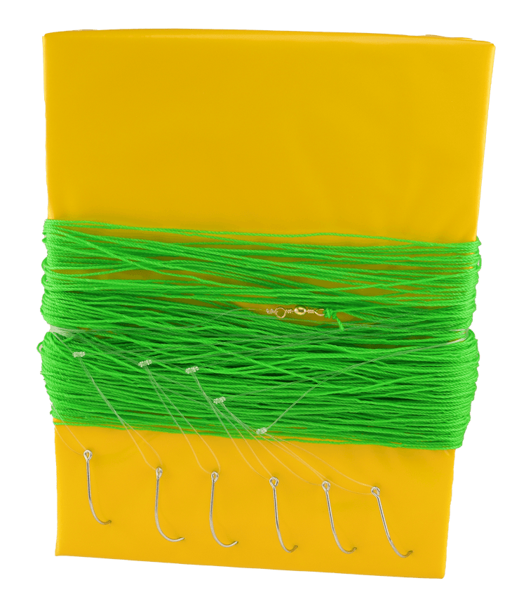 Sniksnøre 100m, 6 krok 4/0, 2mm - Flue.no - Fiskeutstyr