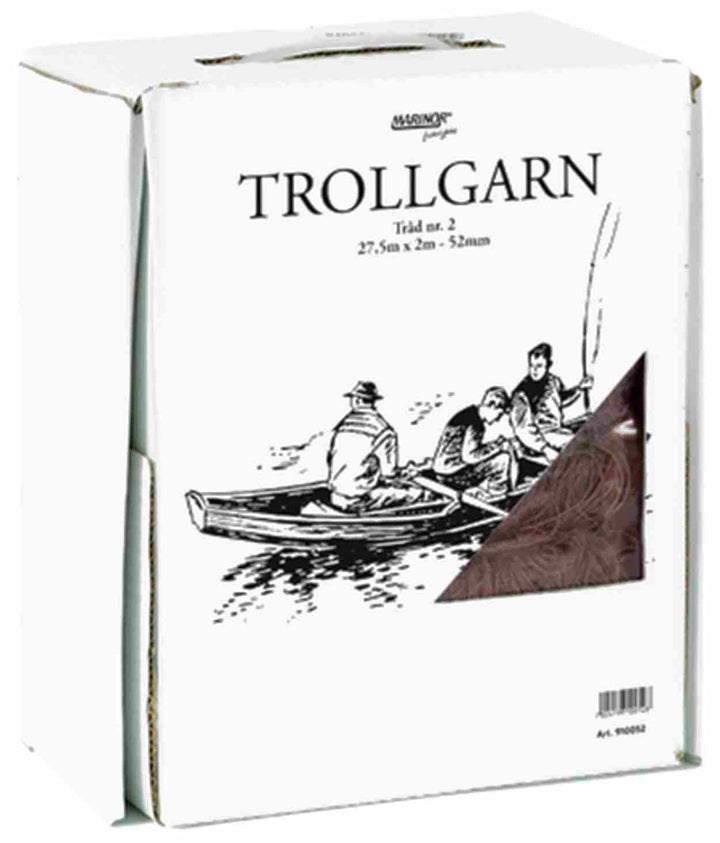 Trollgarn Nr.2 brun - Flue.no - Fiskenett