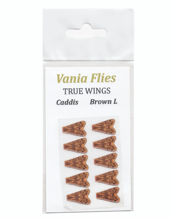 Vania True Wings Caddis Brun - Vinge - Flue.no - Fluebindemateriell