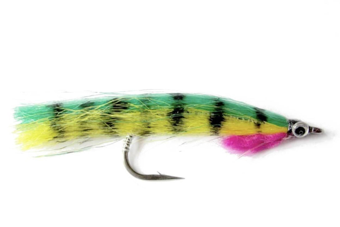 Gjeddefavoritt Striped Grønn/Gul - Flue.no - Fiskefluer