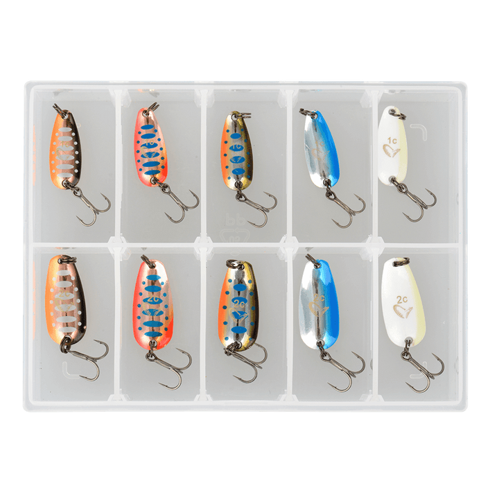 Sluksett til Ørret og Røye 10 pk | Savage Gear - Flue.no - Fiskeagn og -sluker