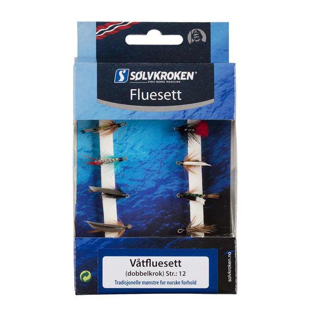 Sølvkroken | Våtfluesett Enkeltkrok - Flue.no - Fiskefluer