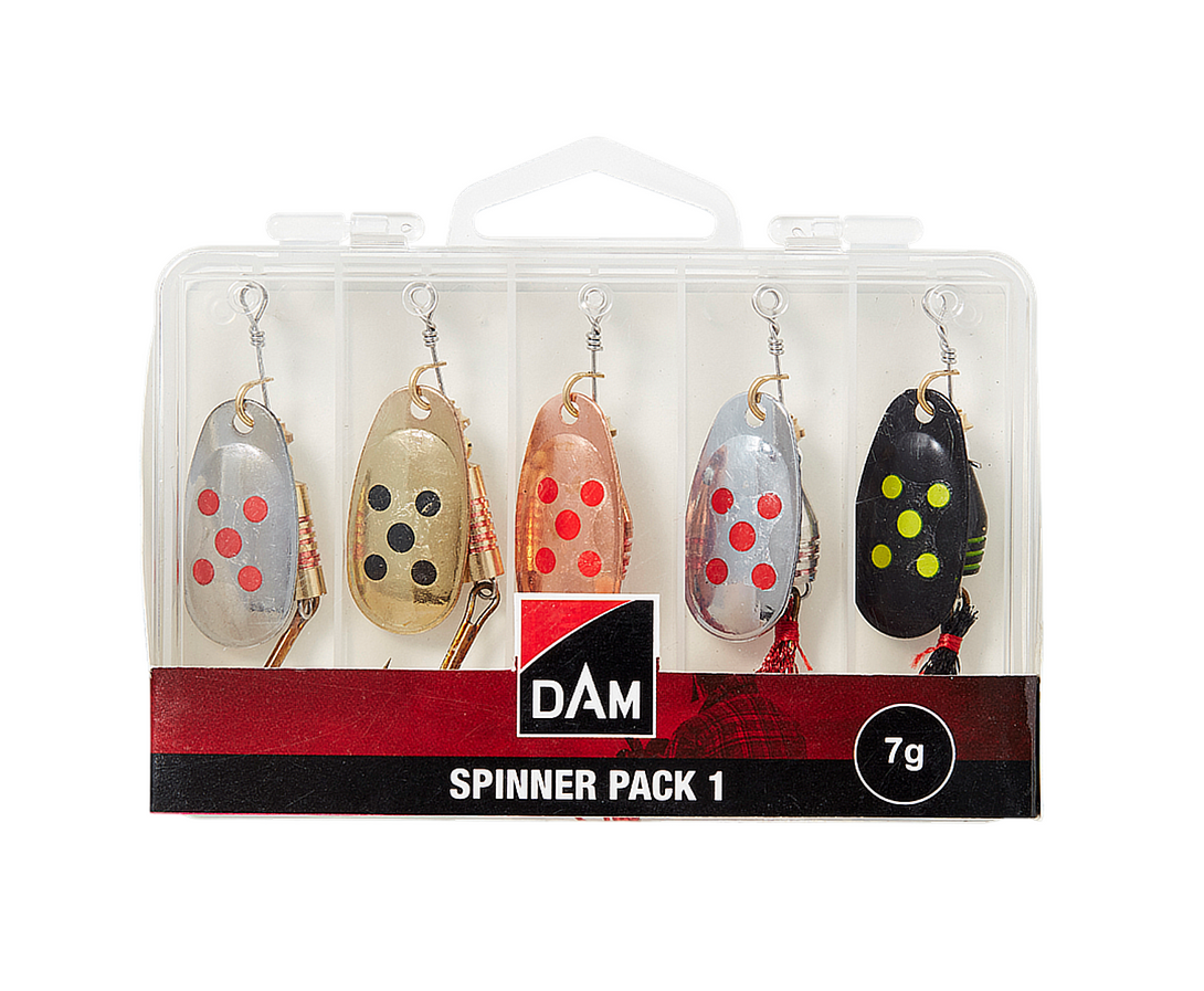 Spinnerpakke #1 7g | DAM - Flue.no - Fiskeagn og -sluker
